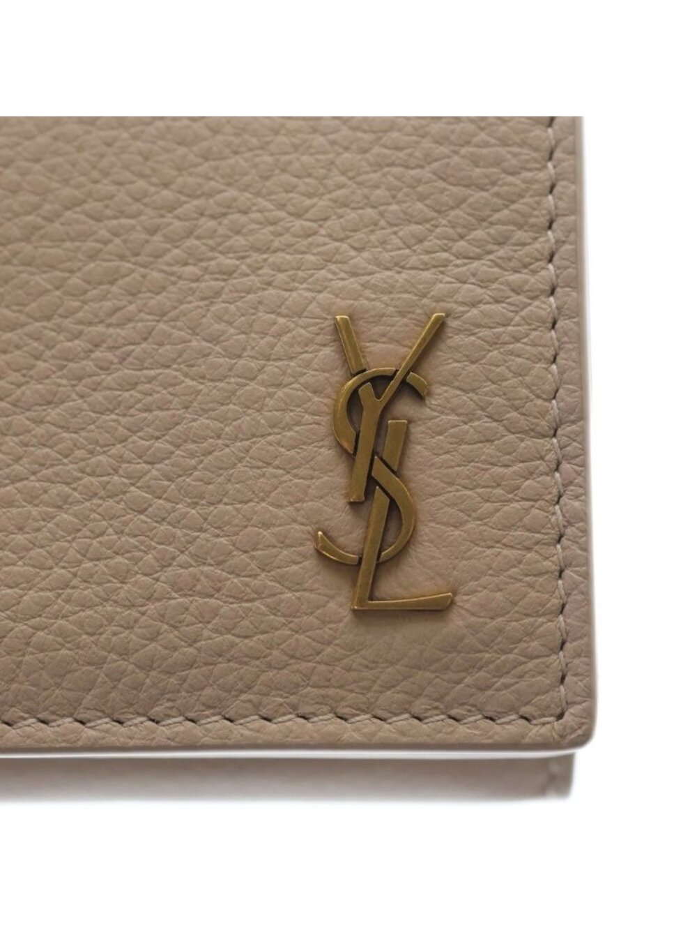 Saint Laurent Paris Origami Tiny Wallet Trifold Leather Gray - Picture 5 of 6